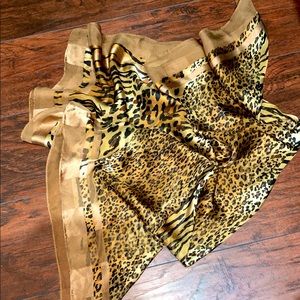 Animal Print Silk Scarf